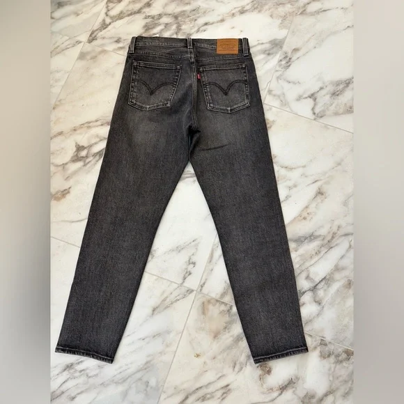 Levi’s Wedgie Straight Jeans Black / Gray Size 27 High Rise - Picture 7 of 8